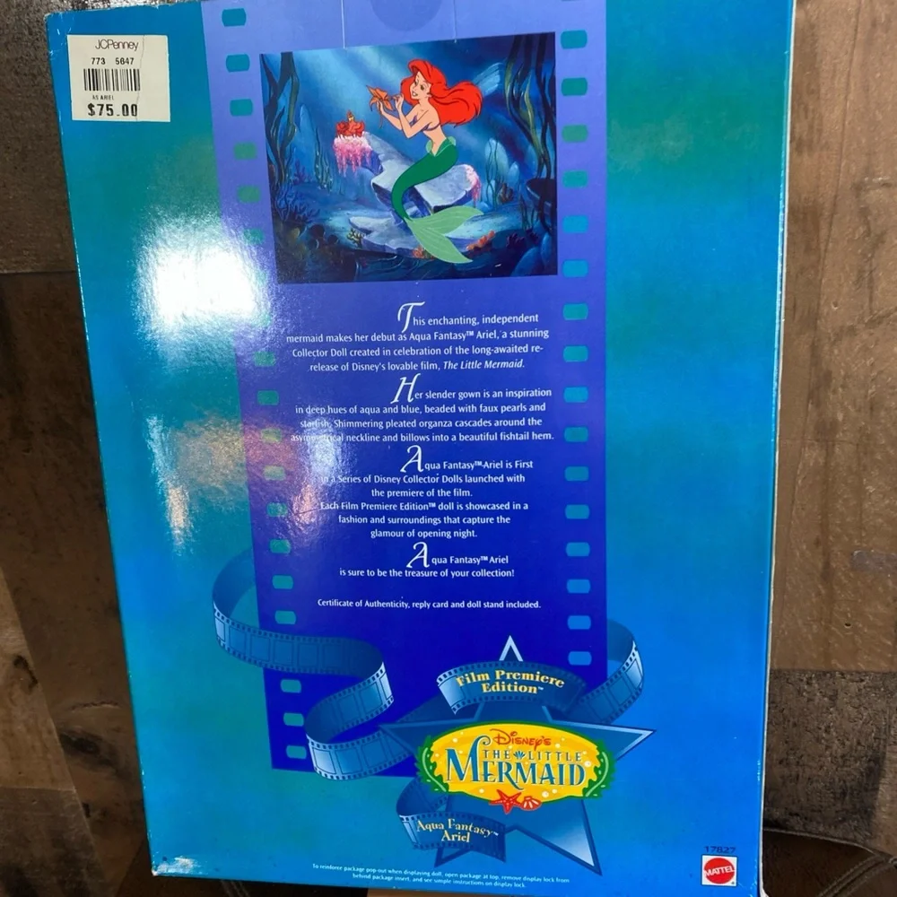 Disney's Little‎ Mermaid Aqua Fantasy ARIEL Film Premier 1st Ed 1997 Vintage New